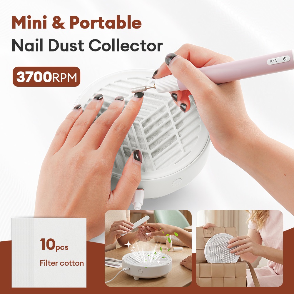Vacuum Chamber Small - 3700RPM Mini-Nagelstaubabsauger Tragbarer Nagelstaub-Kollektor Lüfter für