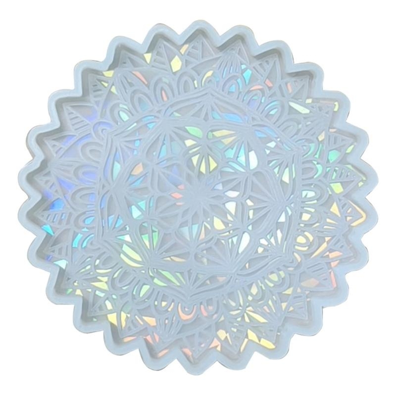 Resin Ocean Wave Mold - Tragbare Blumen-Untersetzer-Silikonformen, Harz-Tassenmattenform, perfekt für Teetabletts