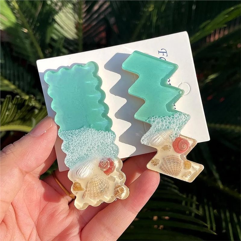Epoxy Uv Resin Kit - ABMH-Silikonformen für Epoxidharz-Haarspangen, UV-Harz-Schmuckherstellungsset mit Zubehör