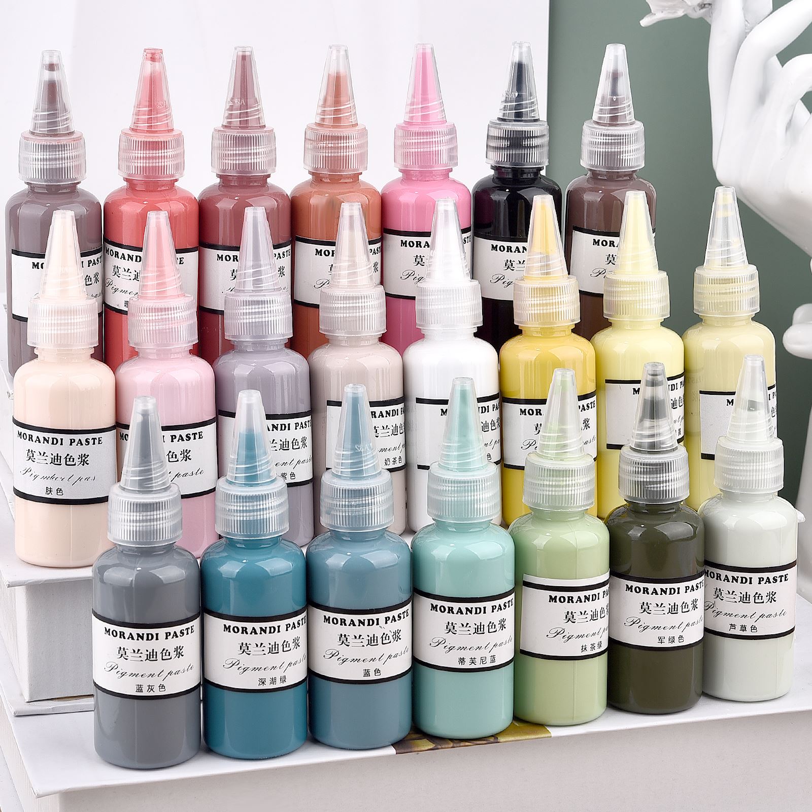 Resin Pigment Set - Morandi Farben Flüssigharzpigmente Epoxidharz UV-Harz Tinte