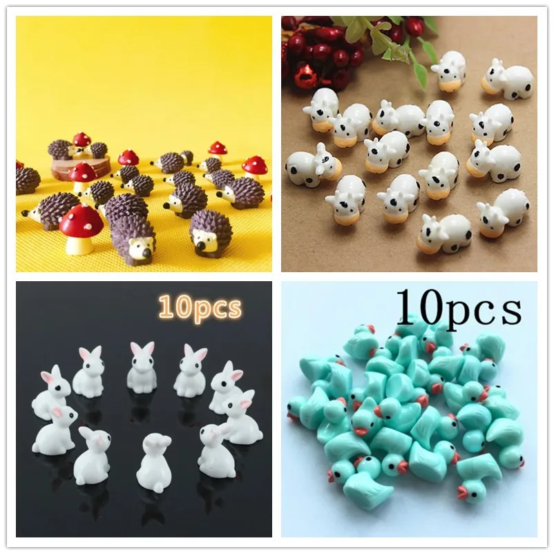 Terrarium Moss Art - 10Pcs/Hedgehog und Kühe/Nette Tier Schafe/Fee Garten