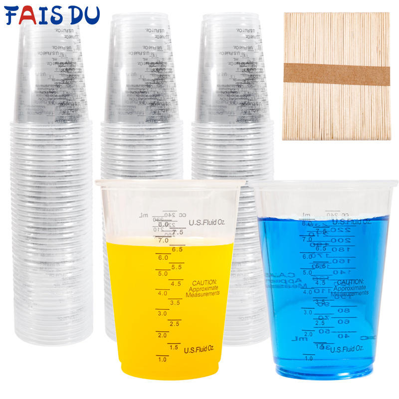 Mixing Cup Silicone - FAIS DU 8oz Einweg-Messbecher mit Rühr