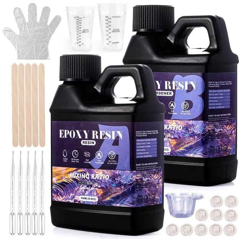 Epoxy Uv Resin Kit - Easy Mix 1:1 Epoxidharz-Set, kristallklar, keine