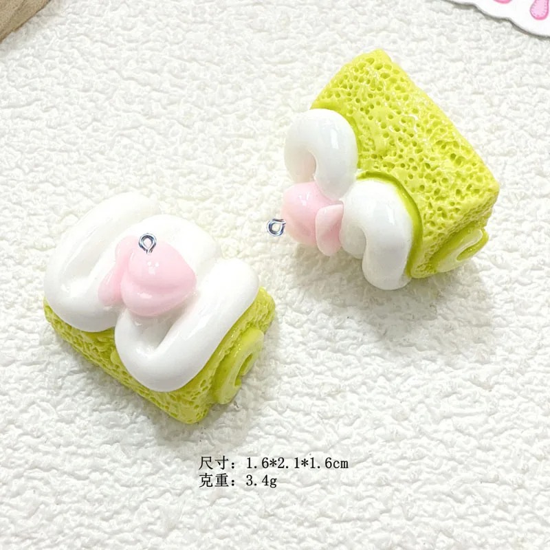 Resin Craft Material - 10 Stück Mini Simulierte Süße Kuchen-Harzanhänger