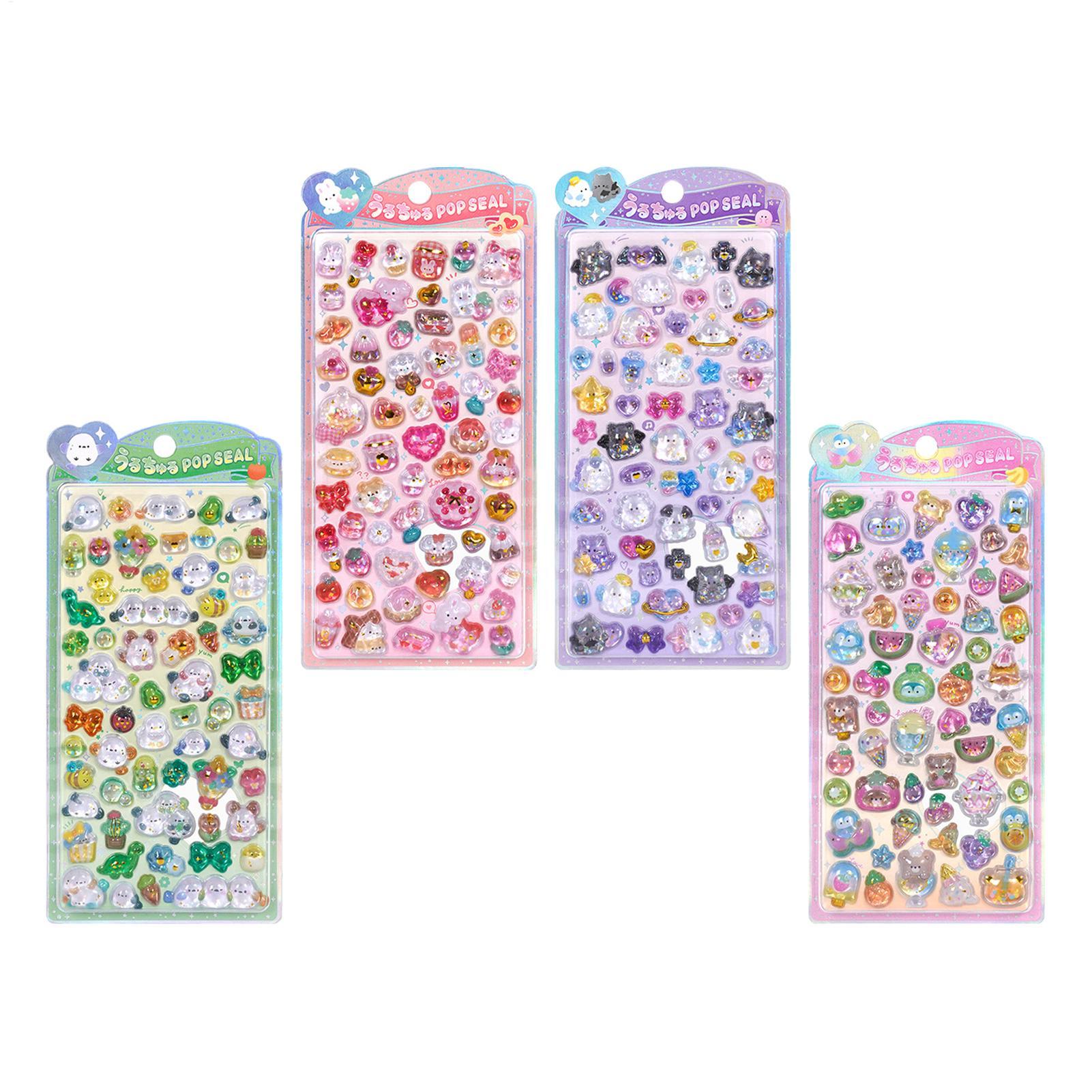 Resin Glitter Pack - Süße Aufkleber Pack 3D Glitter Aufkleber