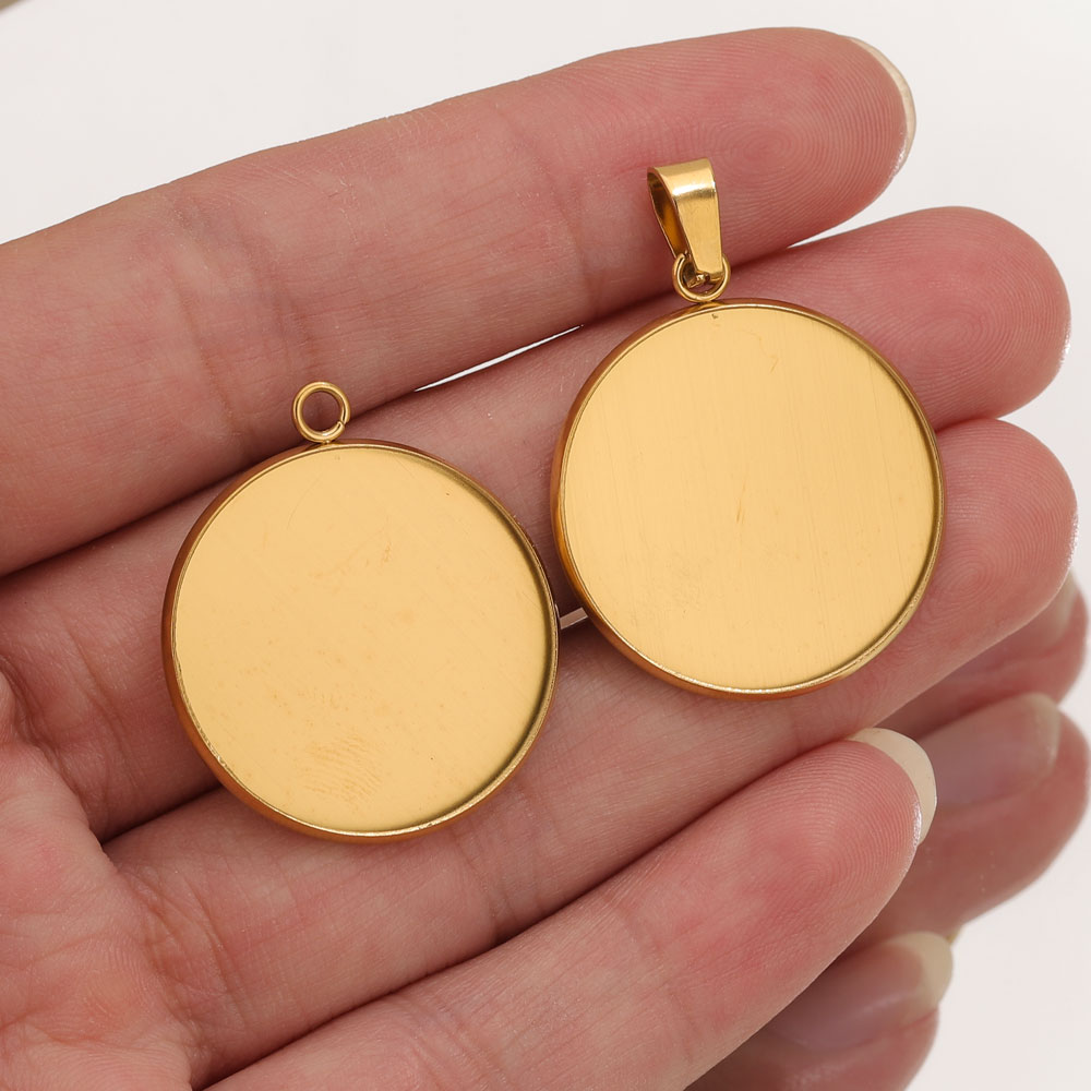 Resin Craft Projects - 10 Stück Edelstahl Gold Anhänger Harz