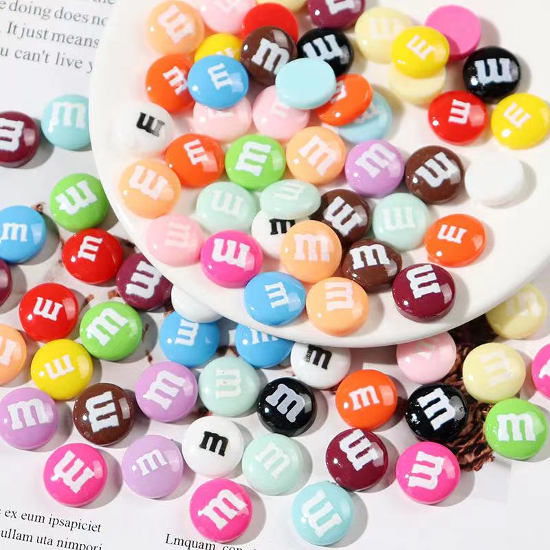 Resin Ocean Wave Mold - 20/50/100 Stück Kawaii M-Bohnen Harz-Bonbonperlen Dekoration