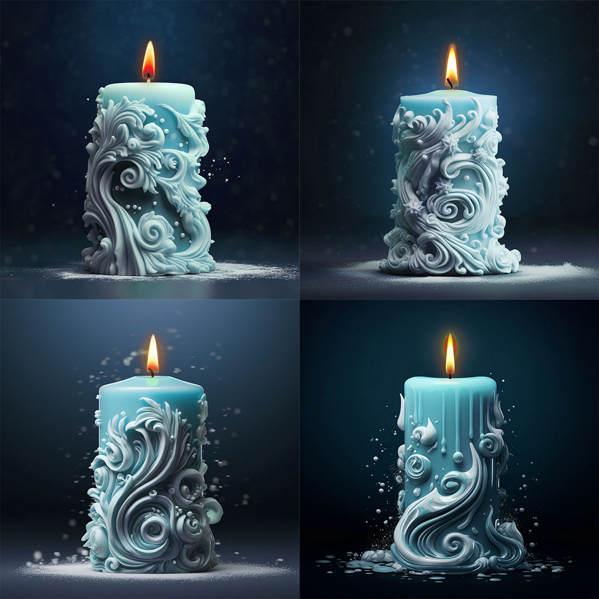 Resin Ocean Wave Mold - Geometrie geschnitzte zylindrische Silikon-Kerzenform, Meereswelle, Spiralmuster,