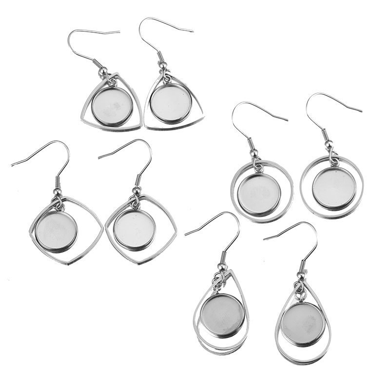Bezels Set Pendant - 10 Stück Edelstahl Tablett Lünette Cabochon