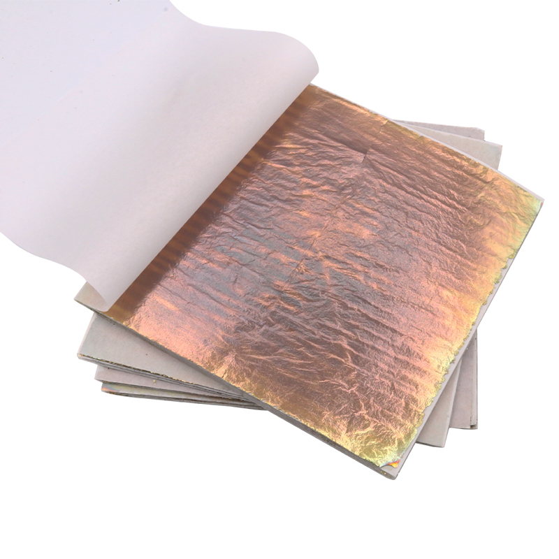 Gold Foil Flakes - 14 x 14 cm, buntes Blattgoldimitat,