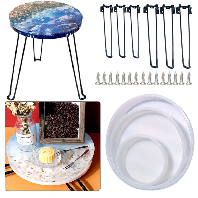 Coaster Mold Round - Große Runde Tablett UV Harz Form