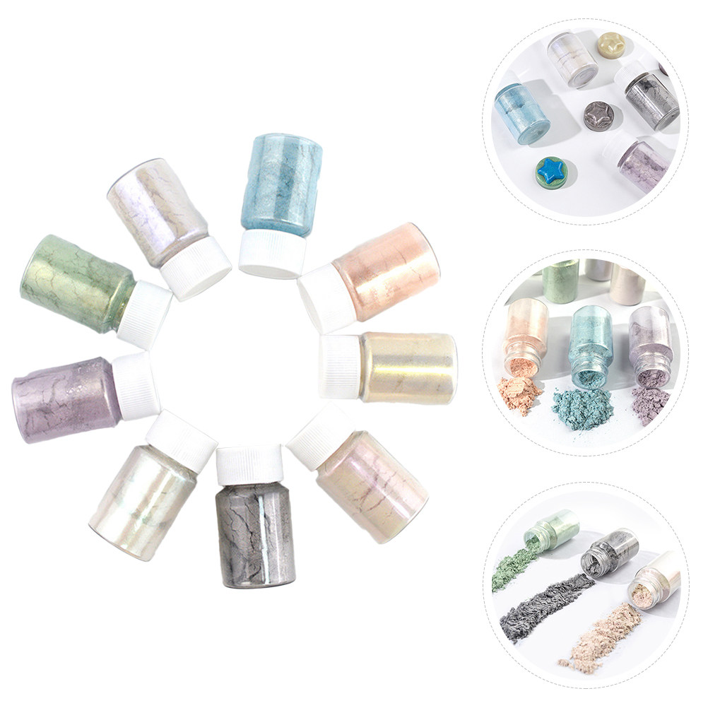 Resin Pigment Set - 9-teiliges exquisites Mica-Pigmentpulver-Set, sicher für Badebomben,