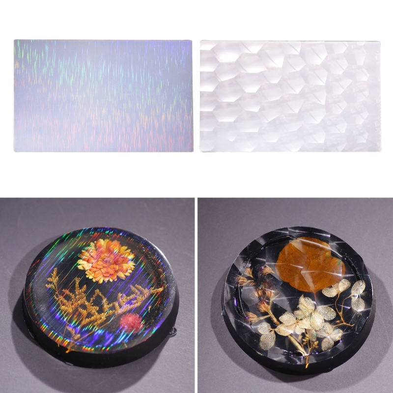 Resin Ocean Wave Mold - Holo graphische Silikon-Inlay-Regenbogen-Fenster folie holo graphische