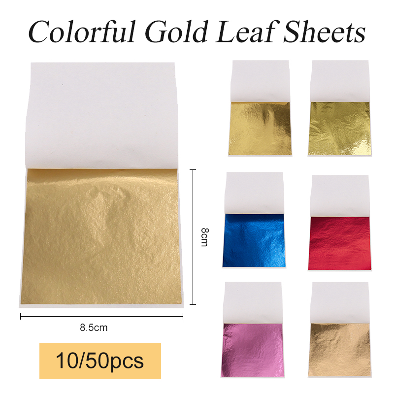 Gold Foil Flakes - 8x8,5 cm Taiwan Imitation Blattgold Blätter