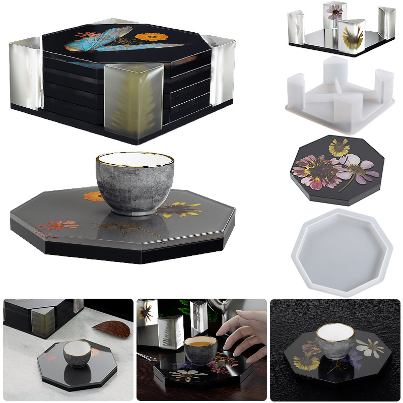 Coaster Mold Round - Silikon Untersetzer Aufbewahrung sbox Form runde