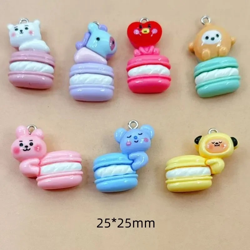 Resin Craft Material - 10 Stück gemischte Cartoon-Harzanhänger, kleine Deko-Anhänger