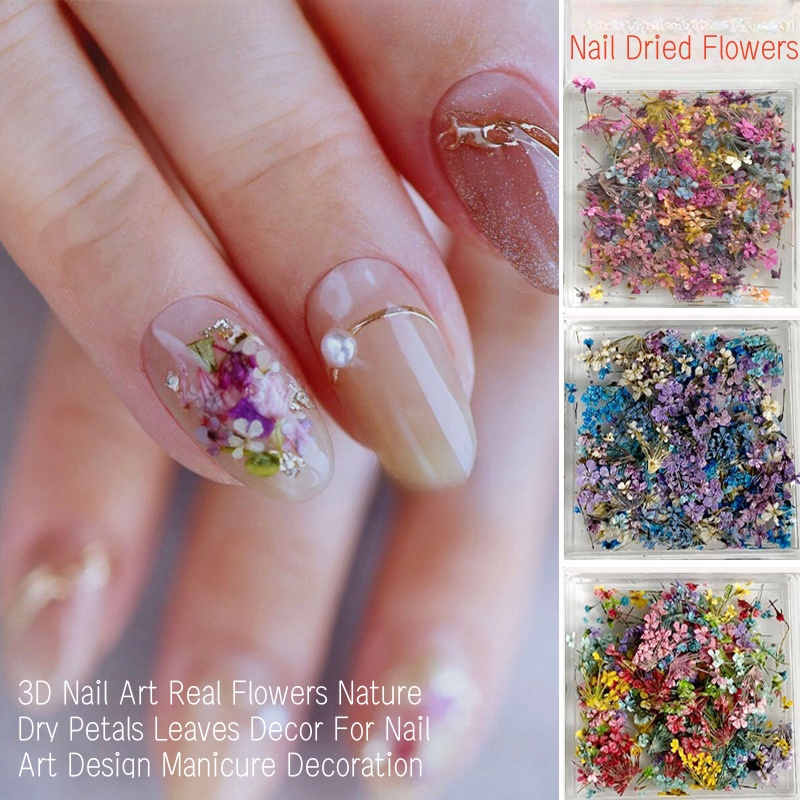Dried Flower Bulk - Gemischte kleine getrocknete Blumen Nail Art
