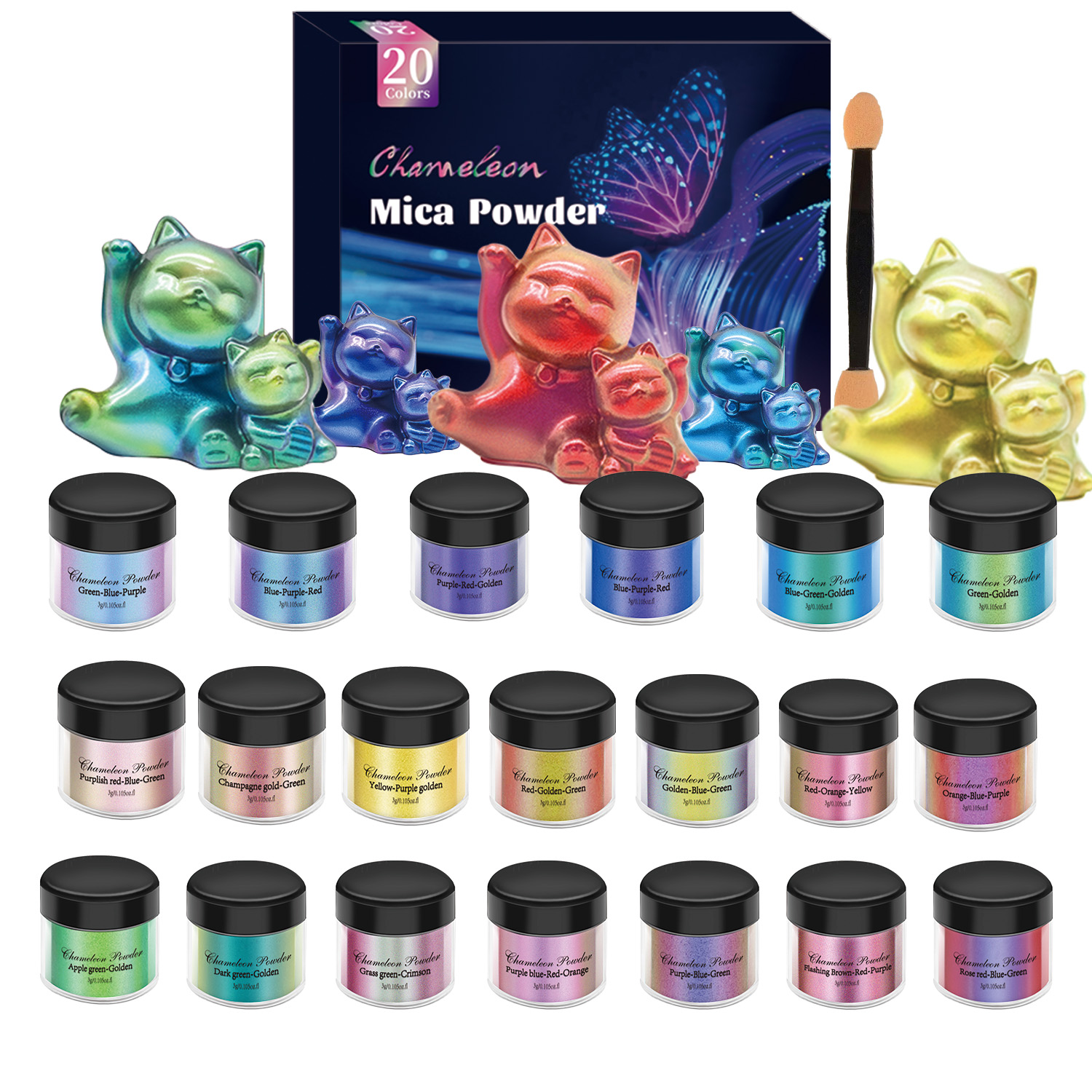 10/20 Stück Spiegel-Chamäleon- – Resin Pigment Set Bewertung und Preis