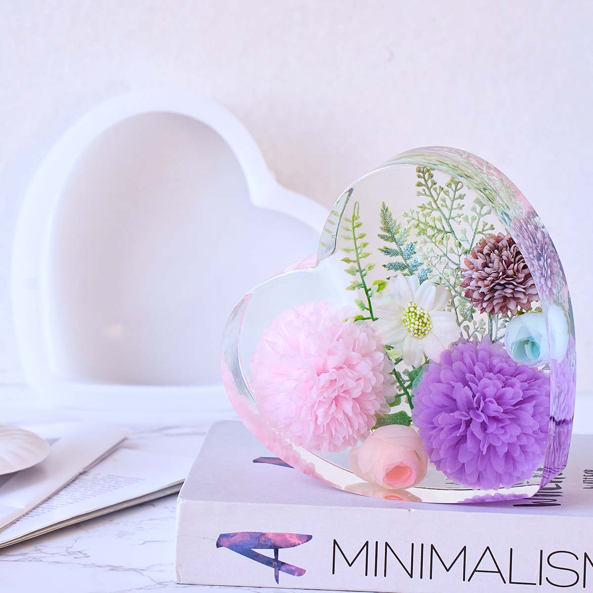Große Liebes-Silikonform, DIY  – Flower Preservation Resin Bewertung und Preis