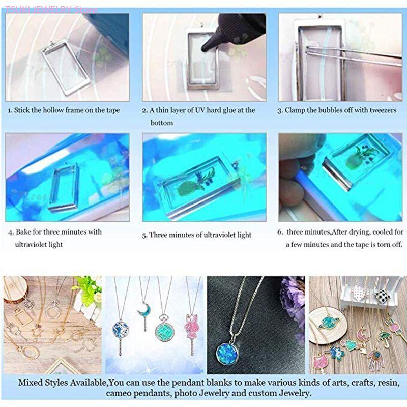 62KE 10x/Set Goldwabenanhänger – Bezels Set Pendant Bewertung und Preis