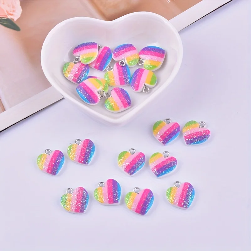 10 Stück bunte Herz-Harz-Anhän – Resin Craft Projects Bewertung und Preis