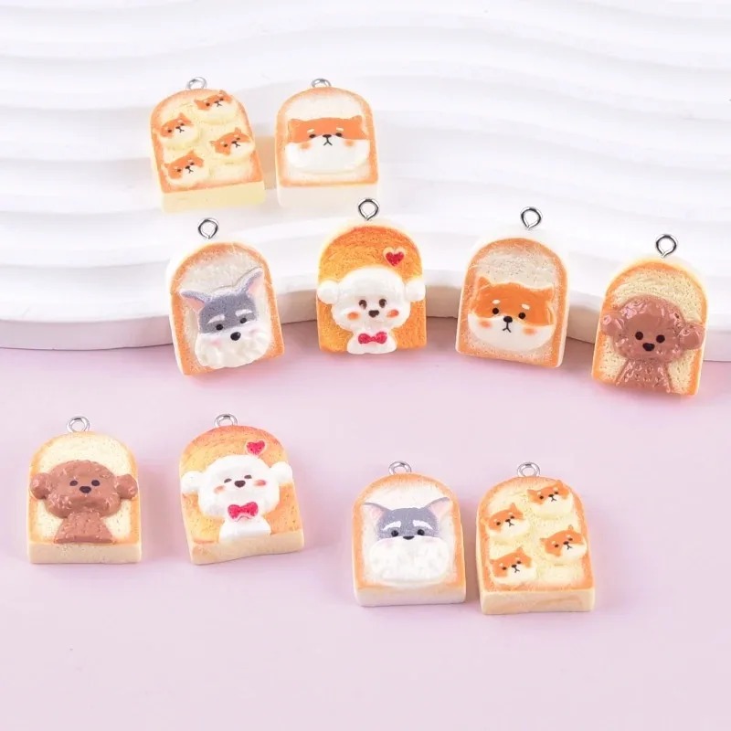 10 Stück niedliche Toast-Hund- – Resin Craft Material Bewertung und Preis