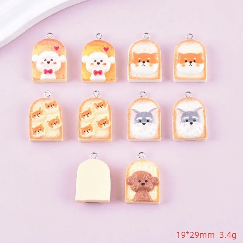 10 Stück niedliche Toast-Hund- – Resin Craft Material Bewertung und Preis