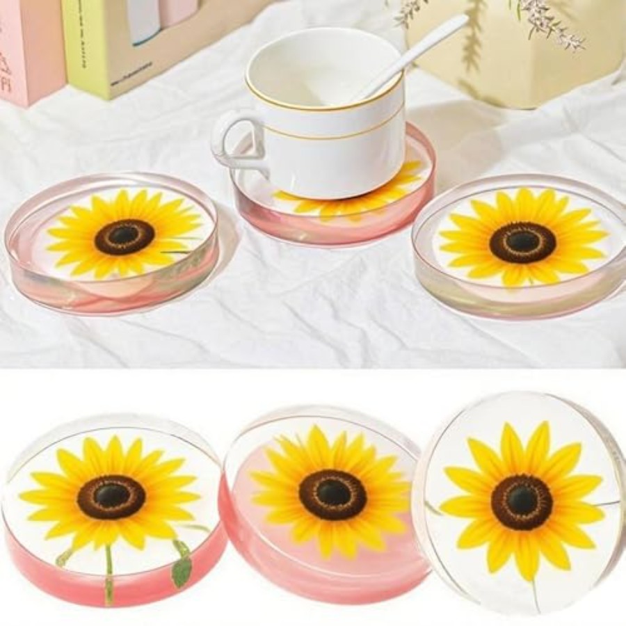 6-fach tiefe runde Untersetzer – Flower Preservation Resin Bewertung und Preis