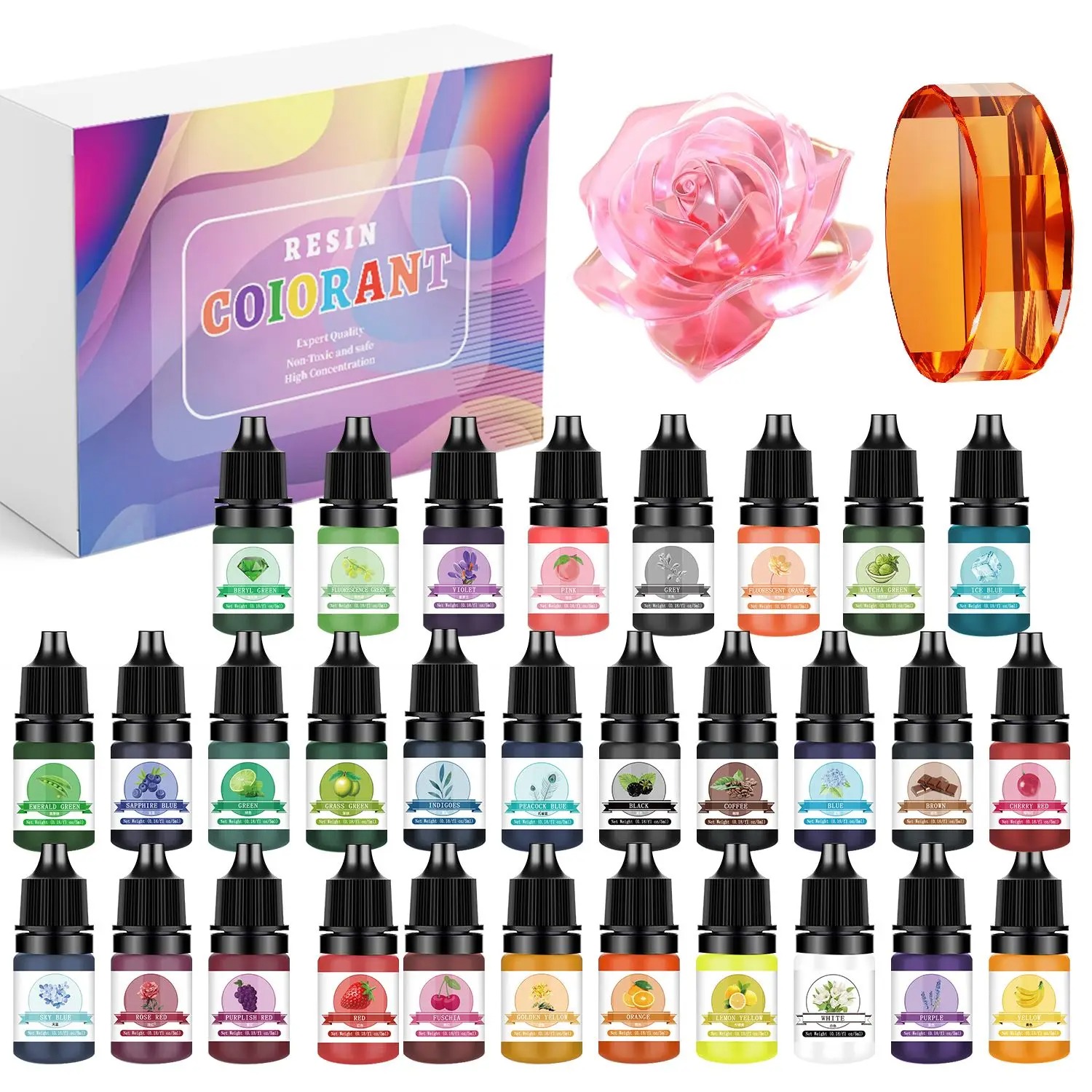 30 farben 5 ml Epoxidharz Pigm – Epoxy Uv Resin Kit Bewertung und Preis