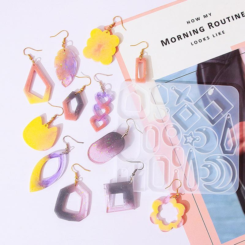 Geometrie Ohrring Anhänger Sil – Resin Ocean Wave Mold Bewertung und Preis