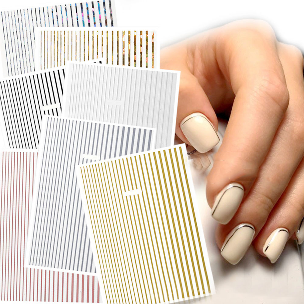 1 Blatt 3D Gold Silber Linien  – Gold Foil Flakes Bewertung und Preis