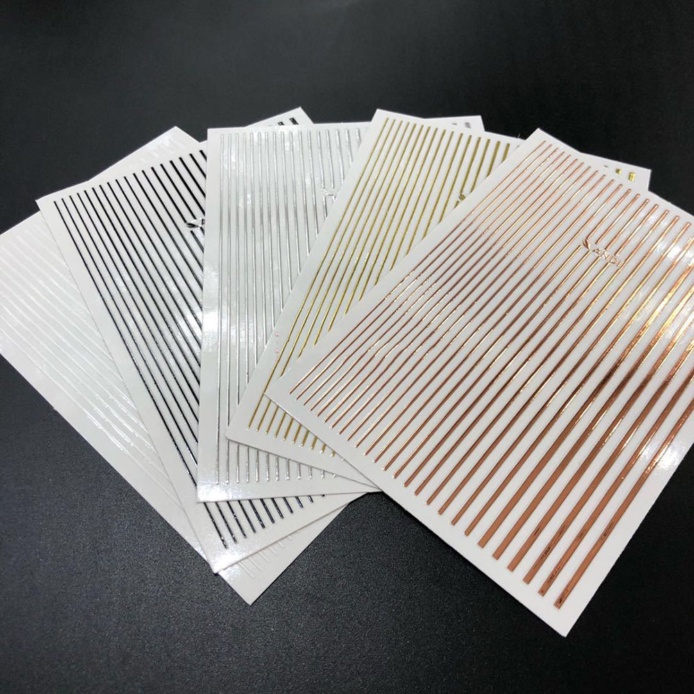 1 Blatt 3D Gold Silber Linien  – Gold Foil Flakes Bewertung und Preis