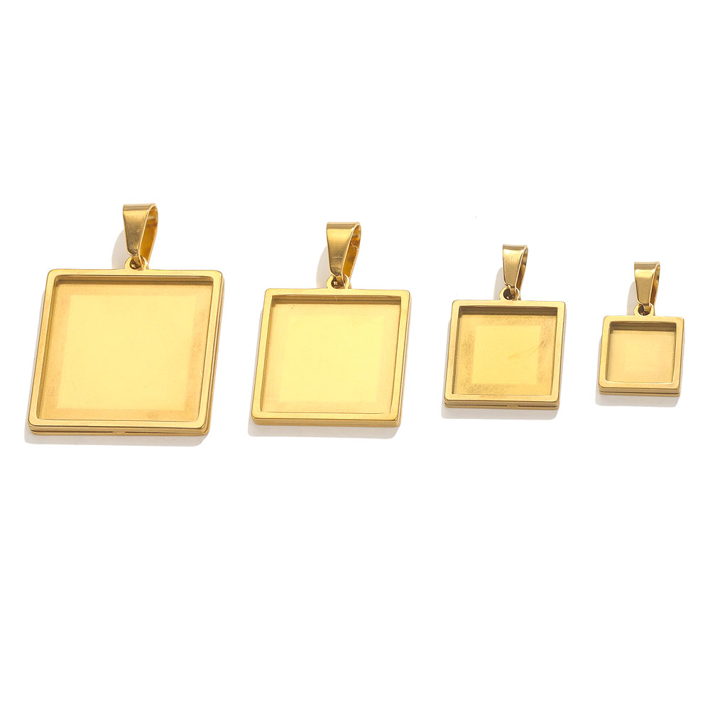 5 Stück Edelstahl Anhänger Cab – Bezels Set Pendant Bewertung und Preis