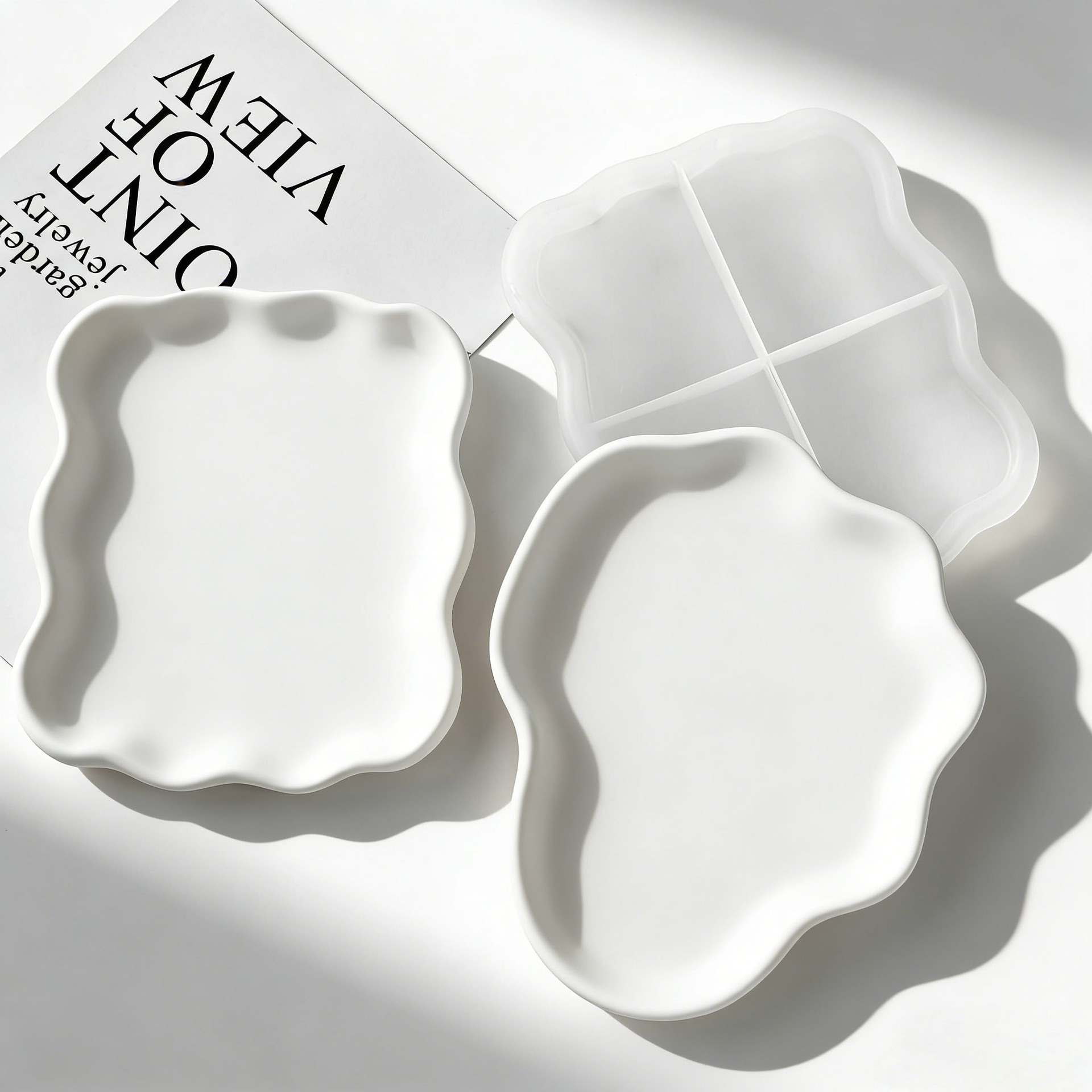 DIY Geometrische Welle Gips Un – Serving Tray Mold Bewertung und Preis