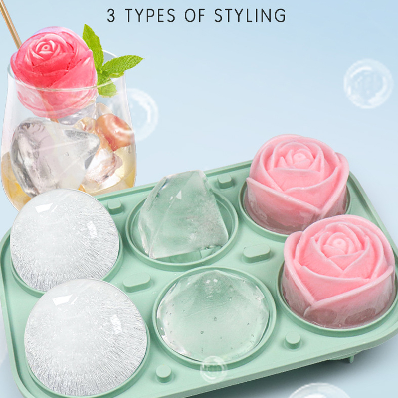 3D Rose Diamant Runde Eiswürfe – Coaster Mold Round Bewertung und Preis