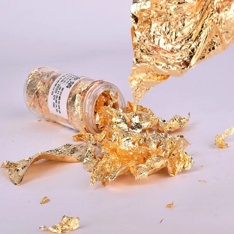 2g/1g Metallfolie flocken Gold – Gold Foil Flakes Bewertung und Preis