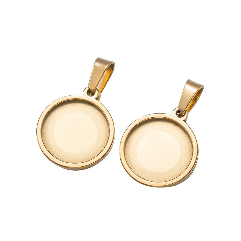 5 teile/los Edelstahl runde Ca – Bezels Set Pendant Bewertung und Preis