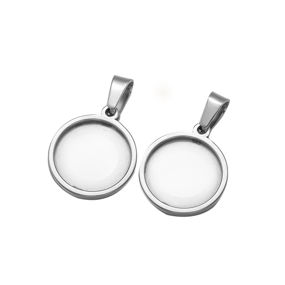 5 teile/los Edelstahl runde Ca – Bezels Set Pendant Bewertung und Preis