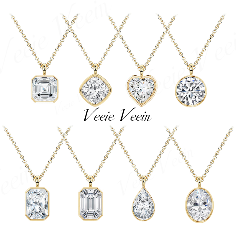 Veeie Veein Schmuck 3ct Unrege – Bezels Set Pendant Bewertung und Preis