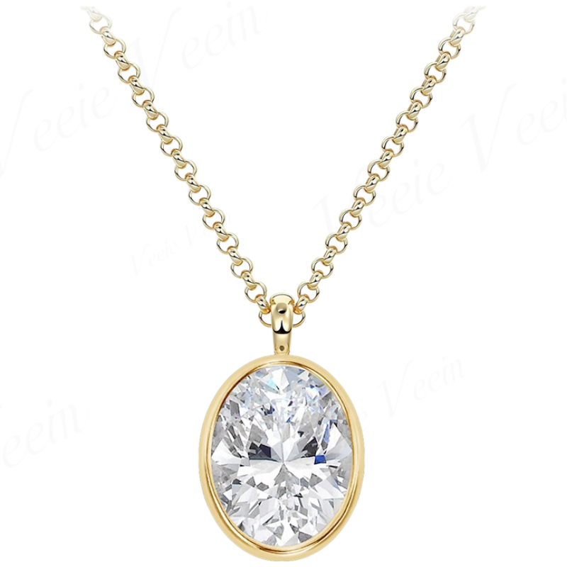Veeie Veein Schmuck 3ct Unrege – Bezels Set Pendant Bewertung und Preis