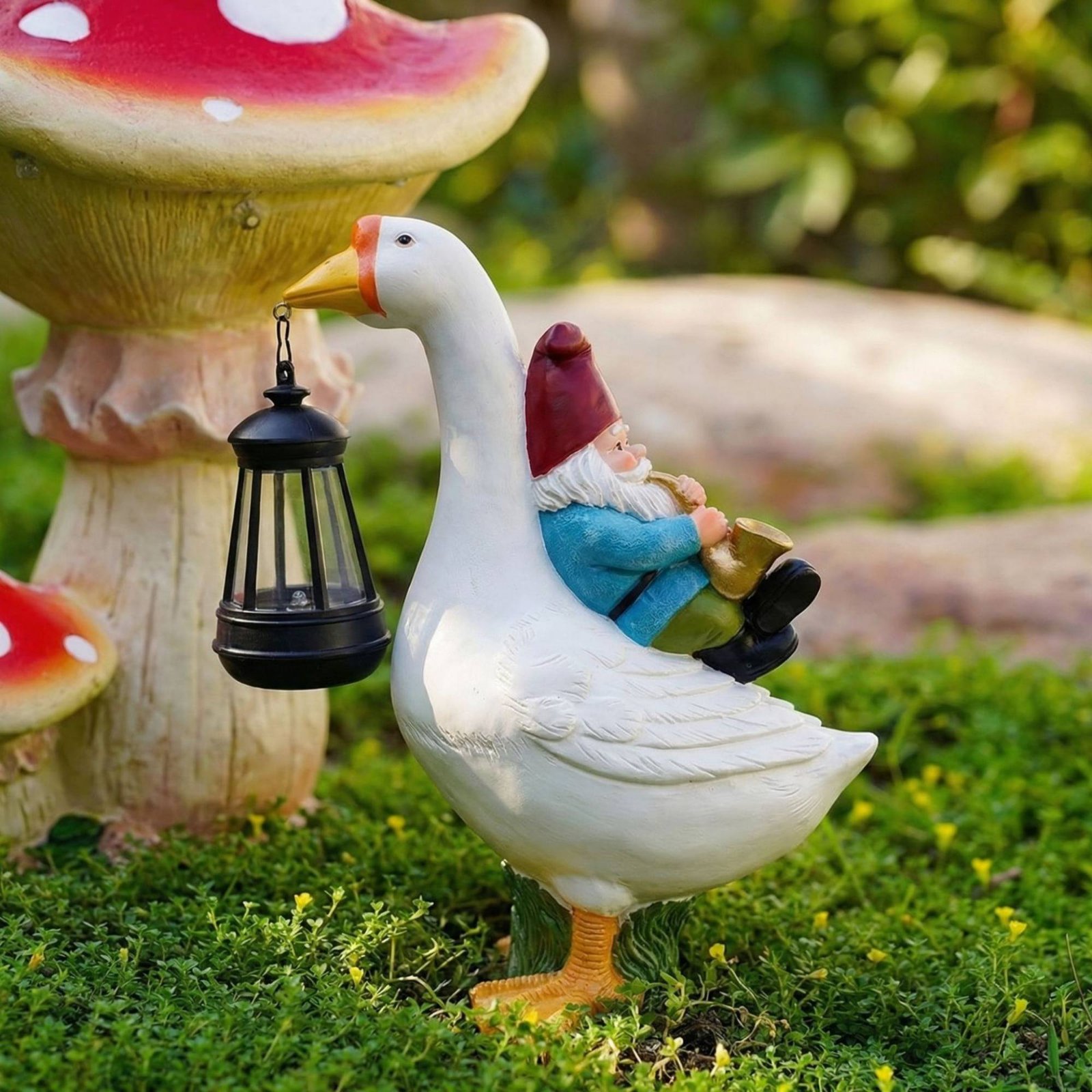 Gartenzwerg auf Gans Statue We – Crafting Resin Bewertung und Preis