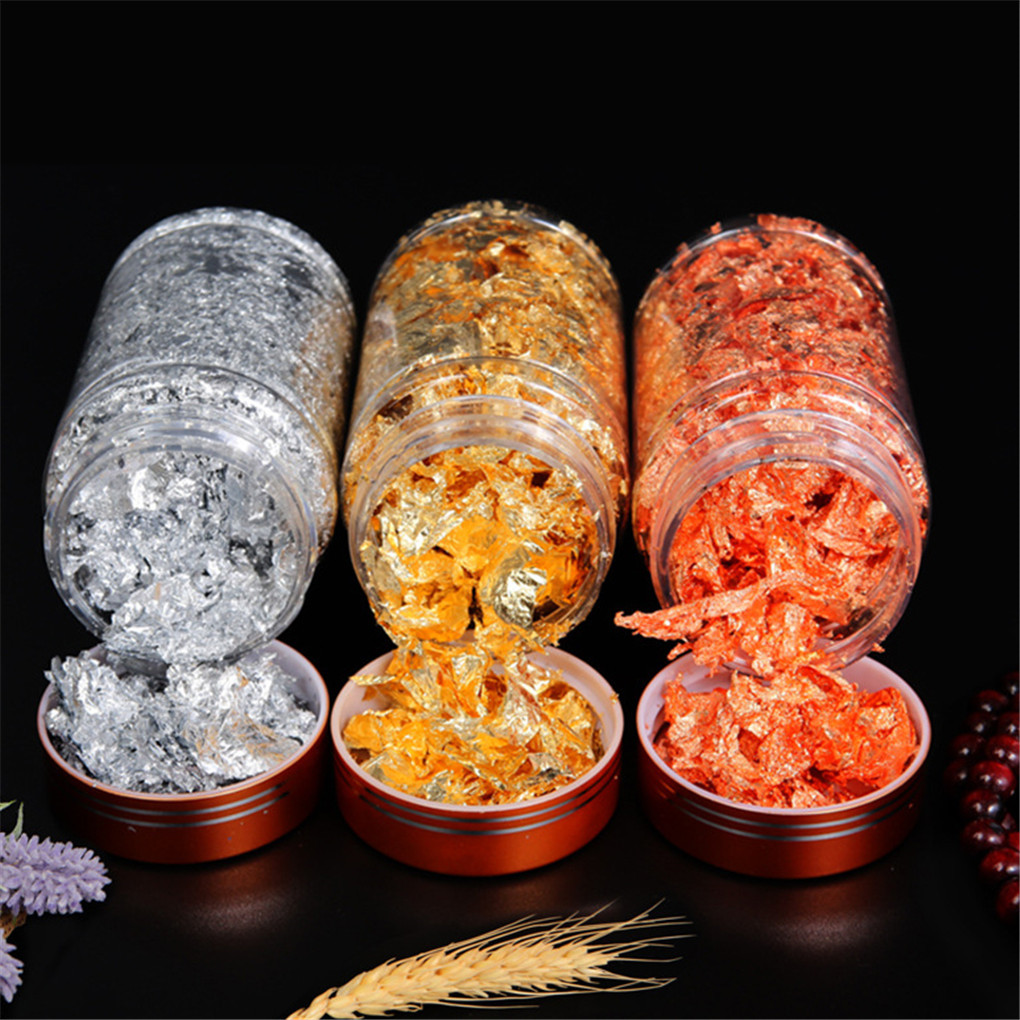 Glänzende echte Blattgold-Scha – Gold Foil Flakes Bewertung und Preis